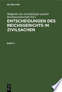 Entscheidungen des Reichsgerichts in Zivilsachen : 1880-[1945].