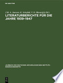 Literaturberichte für die Jahre 1939-1947 /