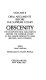 Obscenity : the complete oral arguments before the Supreme Court in the major obscenity cases /