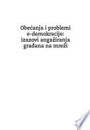 Promise and Problems of E-Democracy : Challenges of Online Citizen Engagement (Croatian version) /