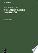 Romanistisches Jahrbuch.