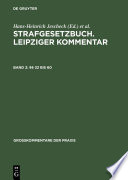 Strafgesetzbuch. Leipziger Kommentar.