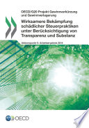Wirksamere Bekämpfung schädlicher Steuerpraktiken unter Berücksichtigung von Transparenz und Substanz /