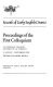 Records of early English drama : proceedings of the first colloquium at Erindale College, University of Toronto, 31 August-3 September, 1978 /