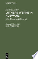Luthers Werke in Auswahl : Studienausgabe.