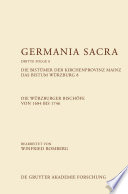 Germania Sacra : Die Kirche des Alten Reiches und ihre Institutionen.