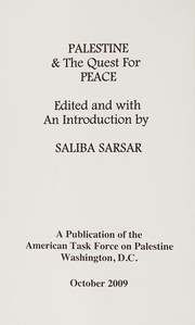 Palestine & the quest for peace /