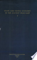 State and temple economy in the ancient Near East /