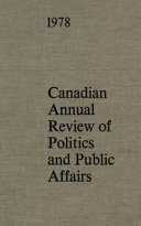 Canadian annual review of politics and public affairs