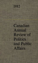 Canadian annual review of politics and public affairs