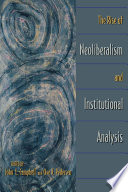 The Rise of Neoliberalism and Institutional Analysis /