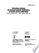 Concordance between the standard industrial classifications of Canada and the United States : 1980 Canadian SIC-1987 United States SIC /