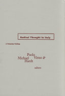 Radical thought in Italy a potential politics /
