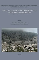 Political culture in the Greek city after the classical age /