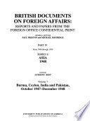 British documents on foreign affairs : reports and papers from the Foreign Office confidential print