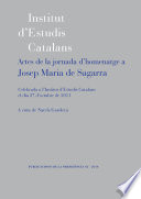 Actes de la jornada d'homenatge a Josep Maria de Sagarra, celebrada a l'Institut d'estudis catalans el dia 27 d'octubre de 2011 /