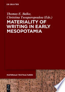 Materiality of Writing in Early Mesopotamia