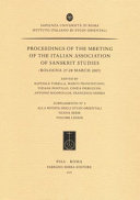 Proceedings of the Meeting of the Italian Association of Sanskrit Studies : Bologna, 27-28 March 2015 /
