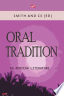 Oral tradition in african literature /