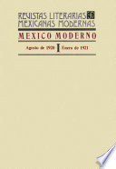 México moderno I, agosto de 1920 - enero de 1921