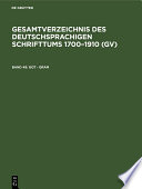 Gesamtverzeichnis des deutschsprachigen Schrifttums 1700-1910 (GV).