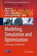 Modeling, Simulation and Optimization : Proceedings of CoMSO 2020 /