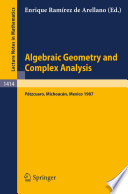 Algebraic geometry and complex analysis : proceedings of the workshop held in Pátzcuaro, Michoacán, Mexico. Aug. 10-14, 1987 /
