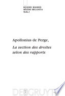Apollonius de Perge, La section des droites selon des rapports : Commentaire historique et mathématique, édition et traduction du texte arabe /