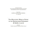 Two Hellenistic medical papyri of the �Arztekammer Nordrhein (P. �AkNo 1 and 2) /
