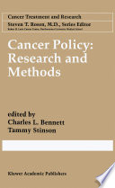 Cancer policy research and methods /