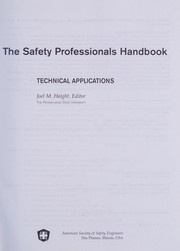 The safety professionals handbook : technical applications /