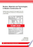 Binders, Materials and Technologies in Modern Construction VII