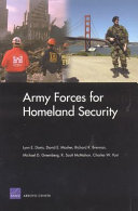 Army forces for homeland security /
