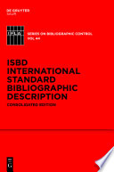 ISBD International Standard Bibliographic Description /