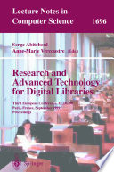 Research and advanced technology for digital libraries : third European conference, ECDL '99, Paris, France, September 22-24, 1999 : proceedings /