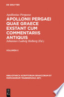 Apollonii Pergaei quae Graece exstant cum commentariis antiquis.