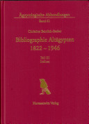 Bibliographie Alta��gypten, 1822-1946 /