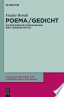Poema / Gedicht : Die epistemische Konfiguration der Literatur um 1750 /