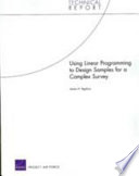 Using linear programming to design samples for a complex survey /