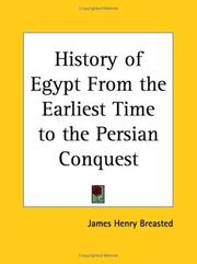 A history of Egypt, from the earliest times to the Persian conquest /