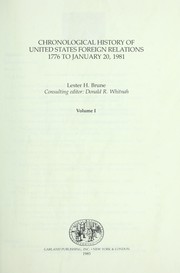 Chronological history of United States foreign relations /