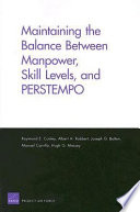 Maintaining the balance between manpower, skill levels, and PERSTEMPO /