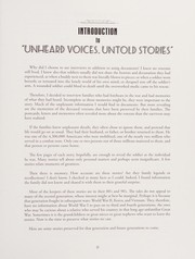 "Unheard voices, untold stories" /