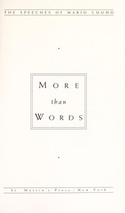 More than words : the speeches of Mario Cuomo /