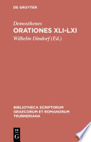Orationes XLI-LXI : Aus: [Orationes] Demosthenis Orationes, Bd. 3 /
