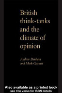 British think-tanks and the climate of opinion /