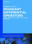 Invariant differential operators /