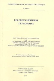 Les Grecs héritiers des Romains : huit Exposés suivis de discussions : Vandoeuvres - Geneve, 27-31 aout 2012 /