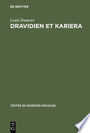 Dravidien et Kariera : L'alliance de mariage dans l'Inde du Sud, et en Australie /