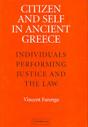 Citizen and self in ancient Greece : individuals performing justice and the law /